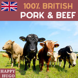 Deli Sausages for Dogs - 100% British Pork and Beef - Premium Grain Free Dog Treats (200g)